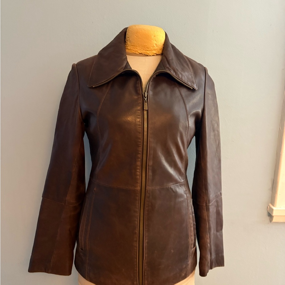 Reilly Holmes Women's Brown Soft Leather Jacket Small